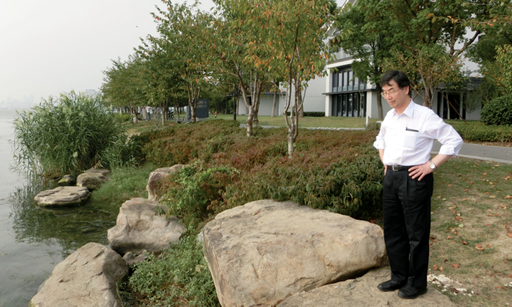 蘇州での坂口先生との散歩写真