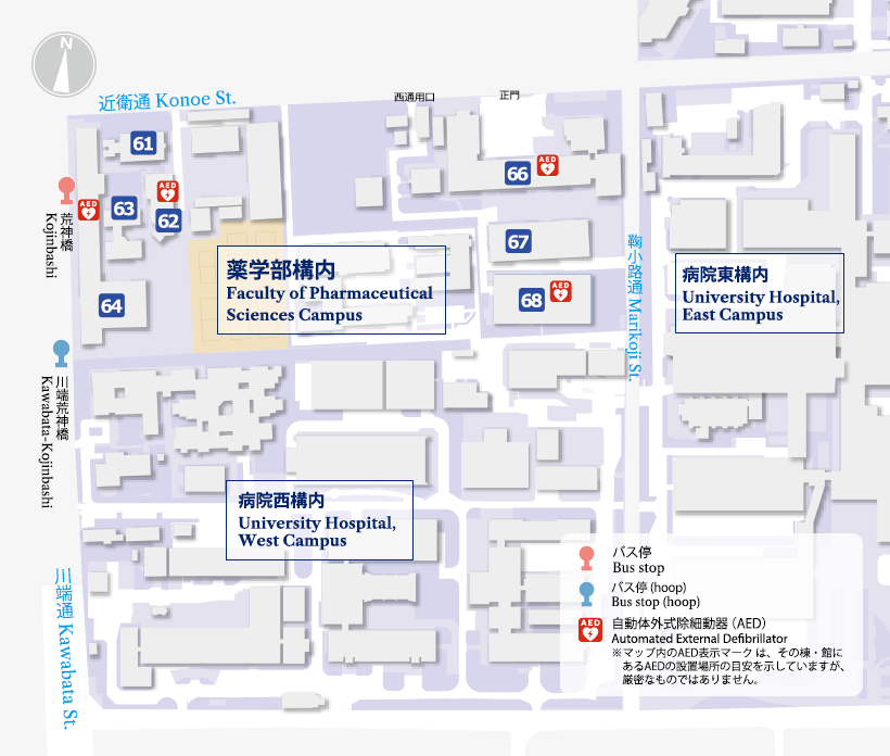 キャンパスマップ薬学部構内