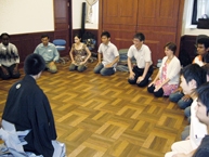  A picture of the participants learning how to stand up