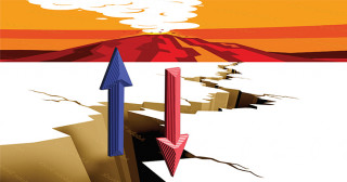 Volcanoes at fault if the Earth slips