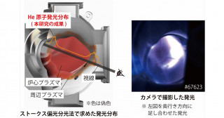 1視線の観測のみで核融合プラズマ中のヘリウム近赤外輝線の発光分布を推定